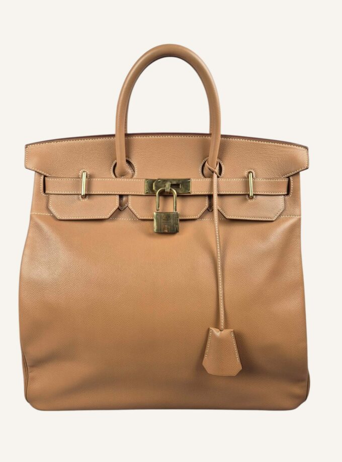 sac Hermès HAC 40 cuir Courchevel gold