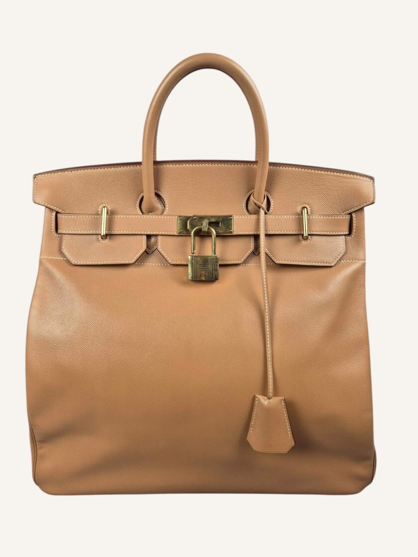 sac Hermès HAC 40 cuir Courchevel gold