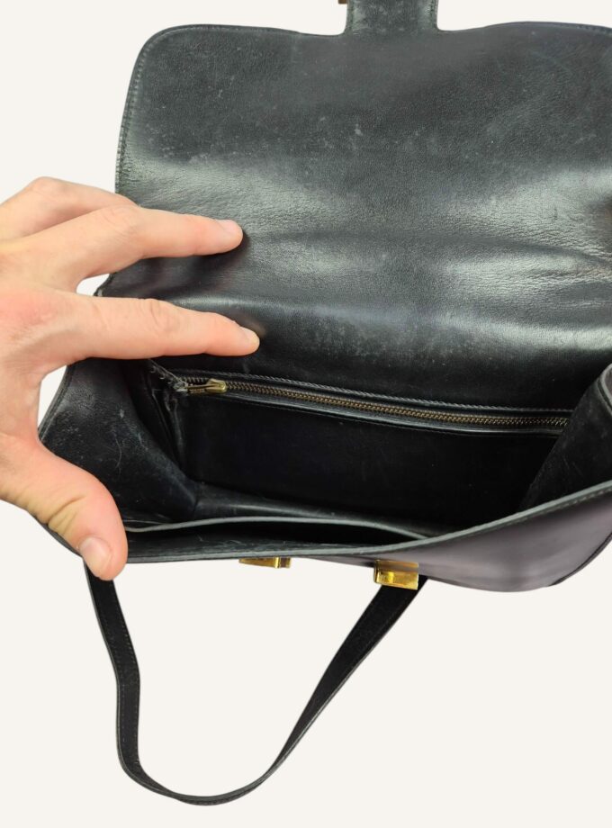 Sac Hermès Constance vintage box noir