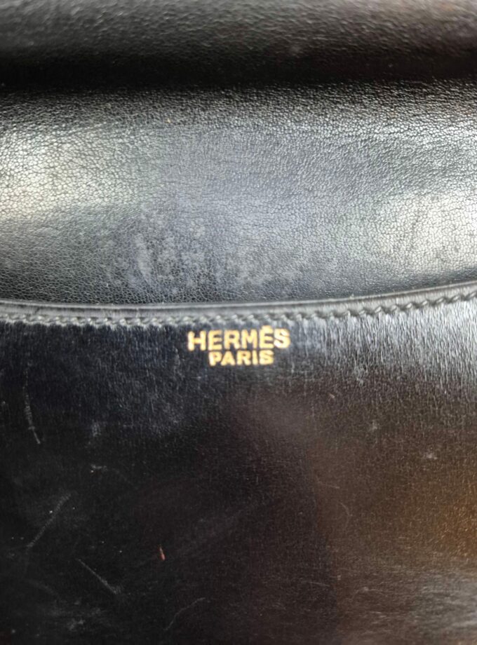 Sac Hermès Constance vintage box noir