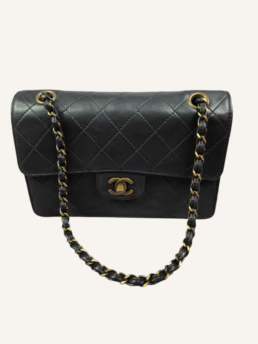 sac Chanel vintage single flap 1997 laiton vieilli