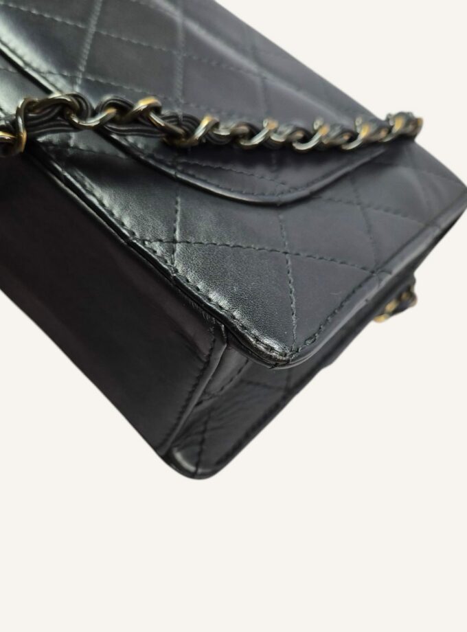 Sac Chanel vintage single flap laiton vieilli