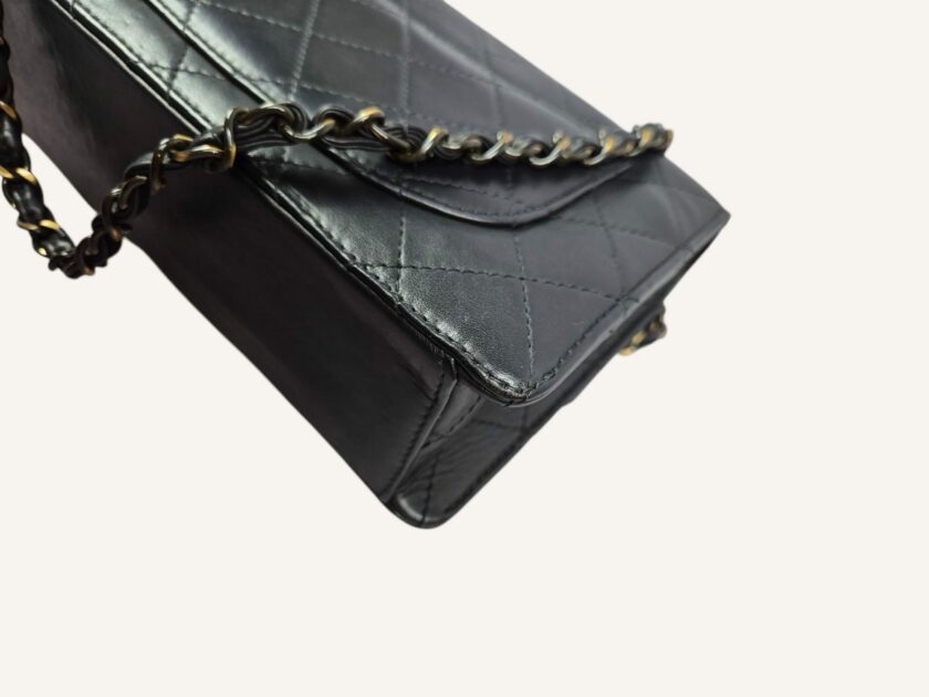 Sac Chanel vintage single flap laiton vieilli – Image 3