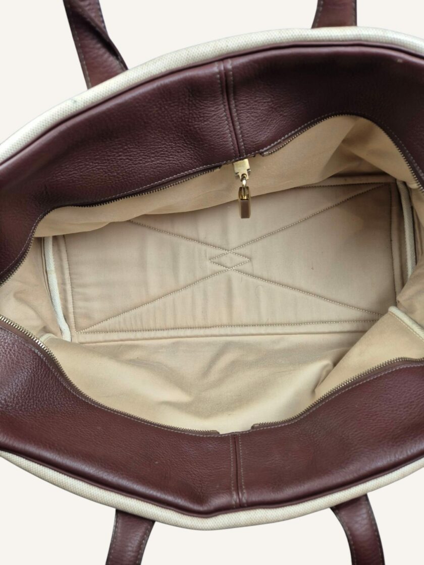 Sac Hermès Victoria 40 toile et cuir – Image 9