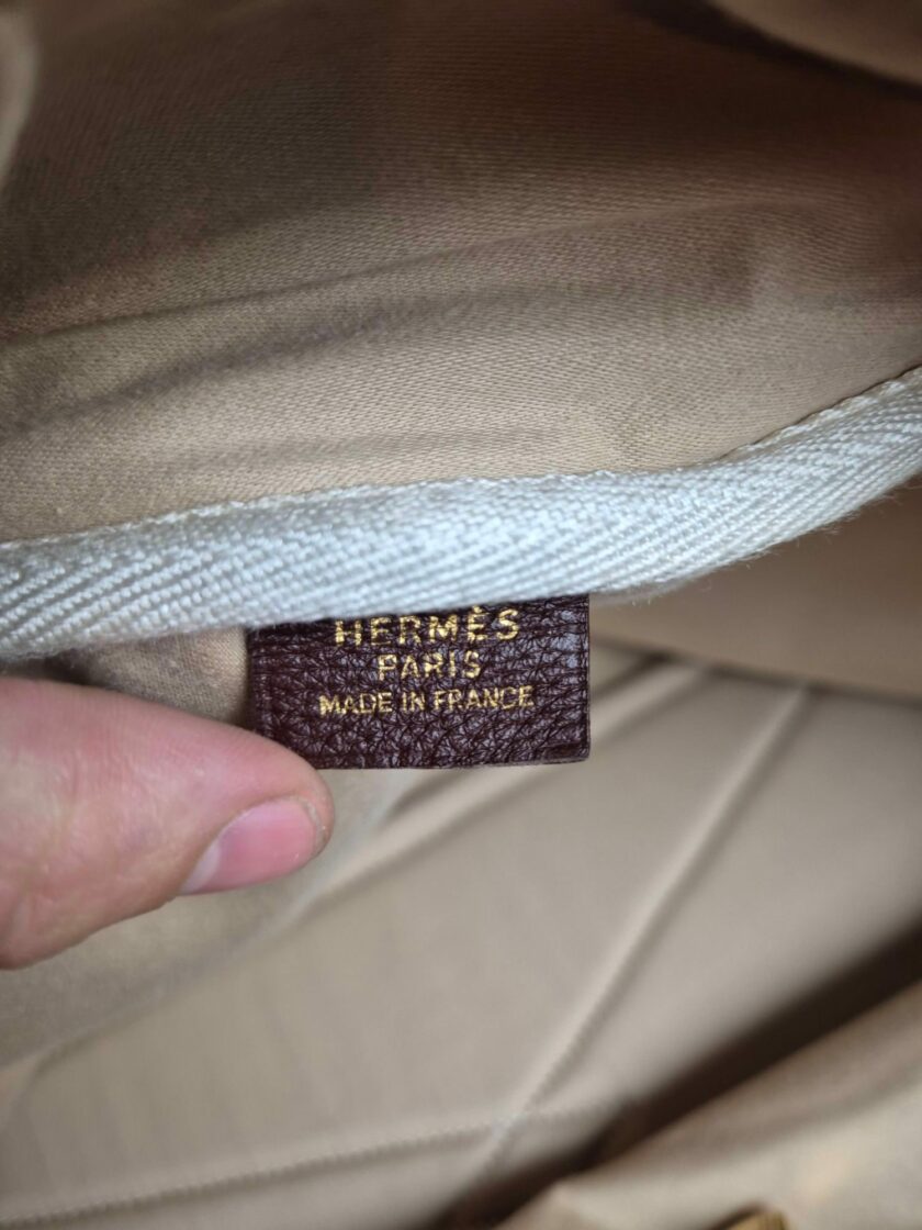 Sac Hermès Victoria 40 toile et cuir – Image 8