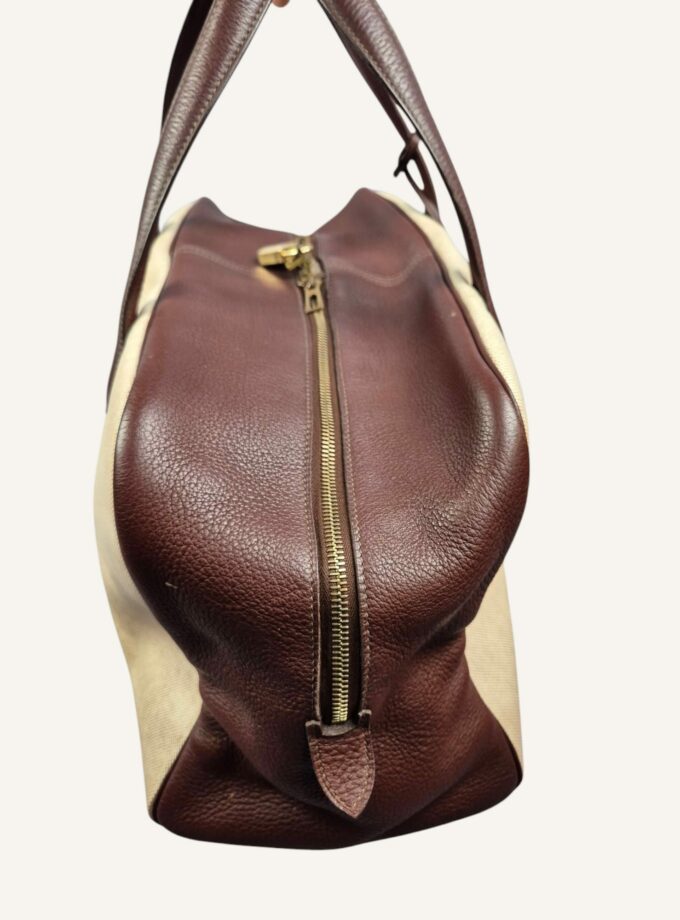 Sac Hermès Victoria 40 toile et cuir