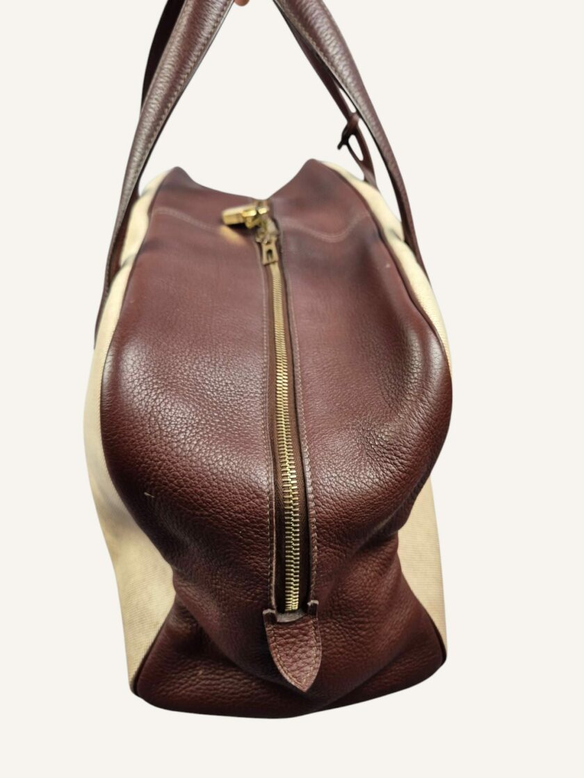 Sac Hermès Victoria 40 toile et cuir – Image 5