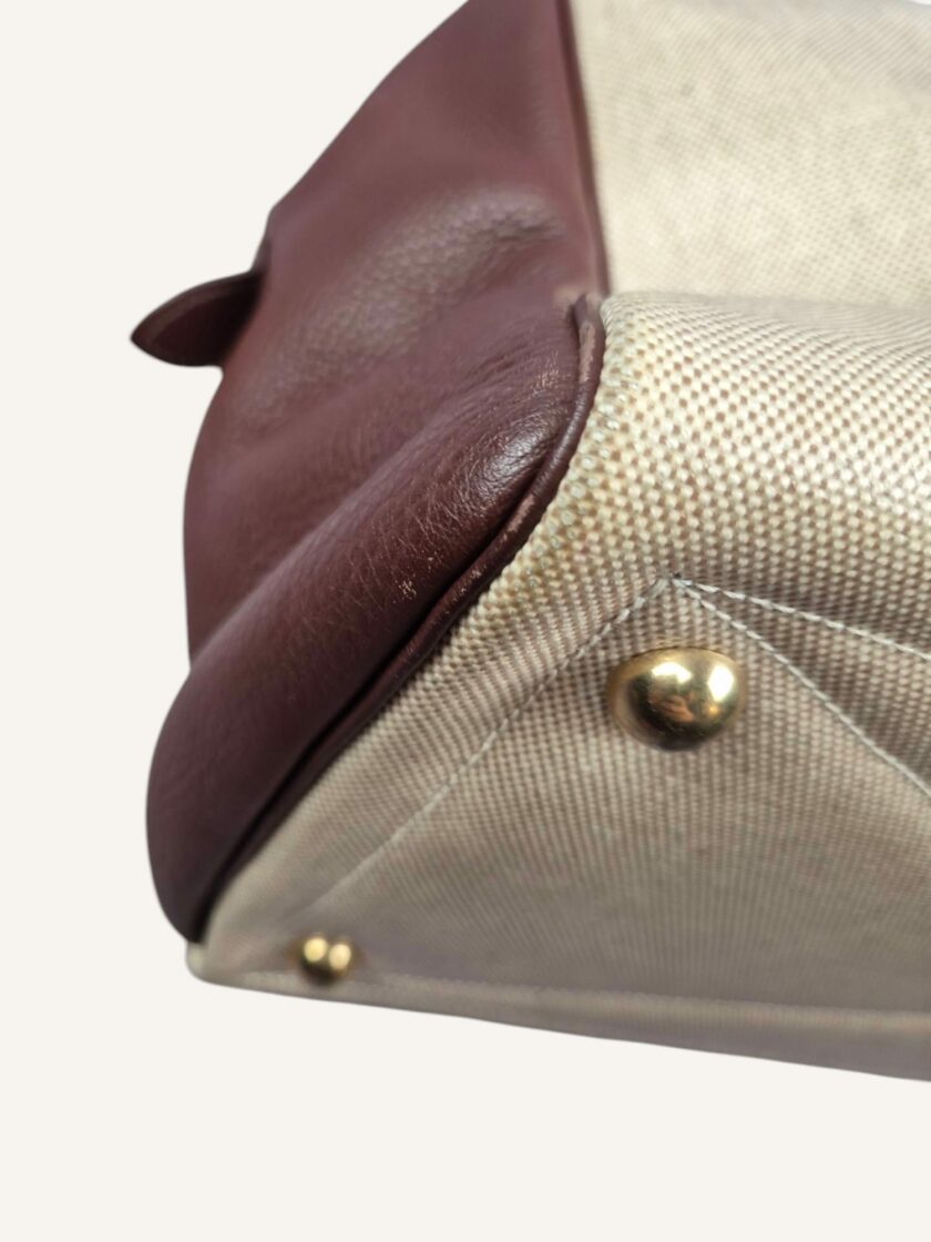 Sac Hermès Victoria 40 toile et cuir – Image 3