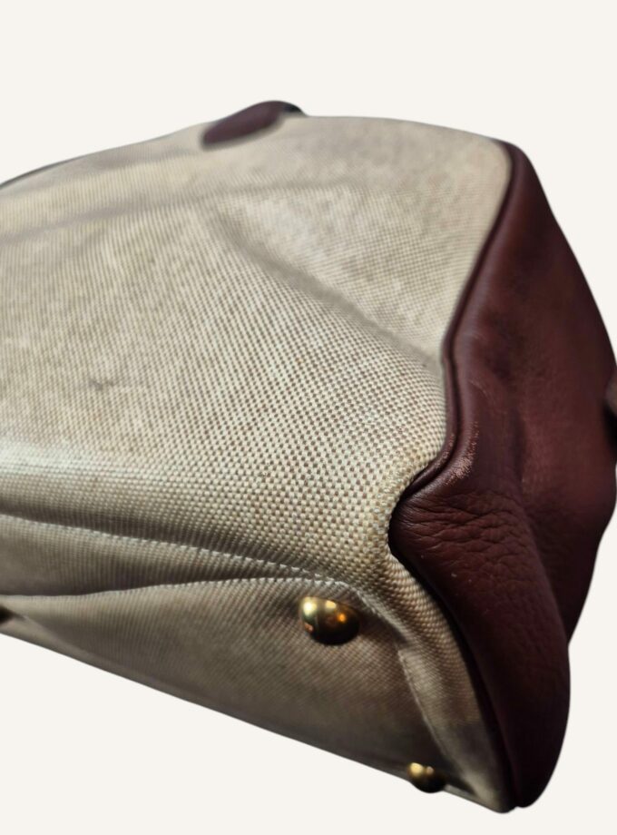 Sac Hermès Victoria 40 toile et cuir