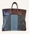 Sac Hermès HAC 50 toile et cuir barénia – Image 6