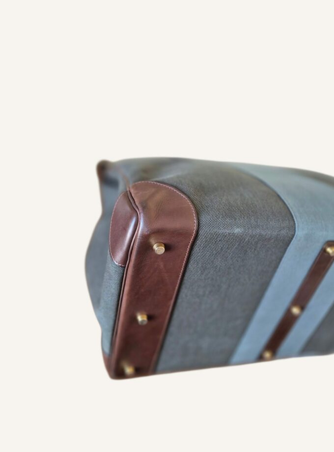 Sac Hermès HAC 50 toile et cuir barénia