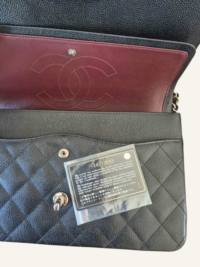 Sac Chanel Jumbo caviar noir – Image 3