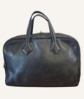sac Hermès Victoria 40 noir finitions argent