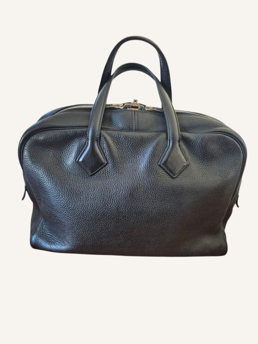 Sac Hermès Victoria 40 noir – Image 4
