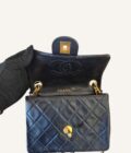 Mini Chanel vintage bleu marine – Image 10