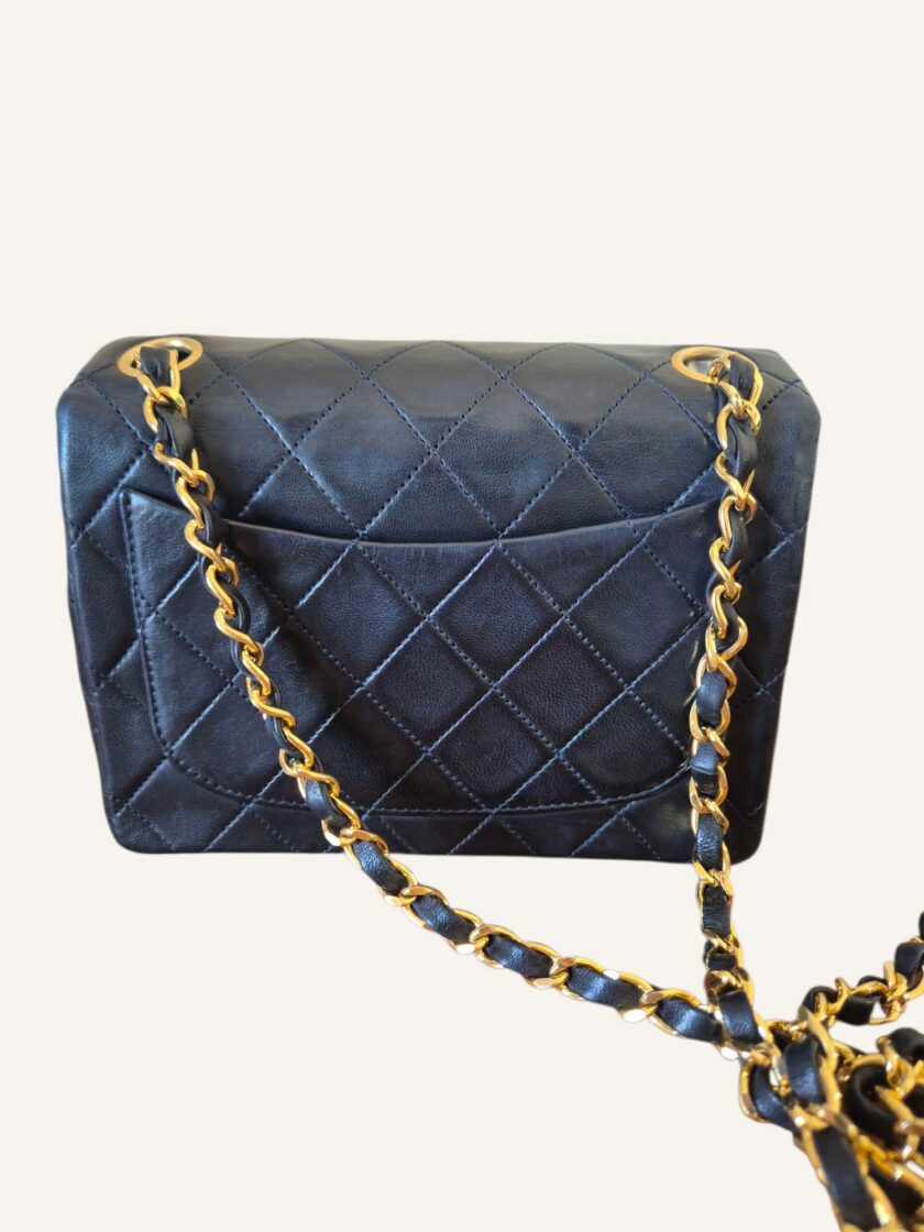 Mini Chanel vintage bleu marine – Image 4