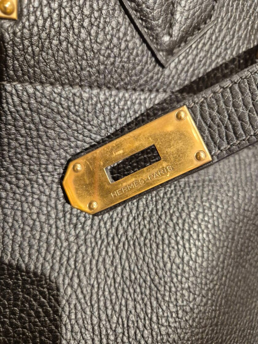 Sac Hermès HAC 45 noir – Image 9