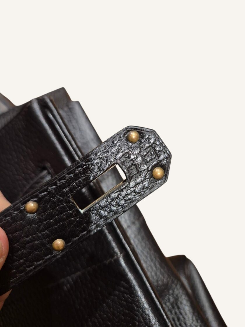 Sac Hermès HAC 45 noir – Image 8