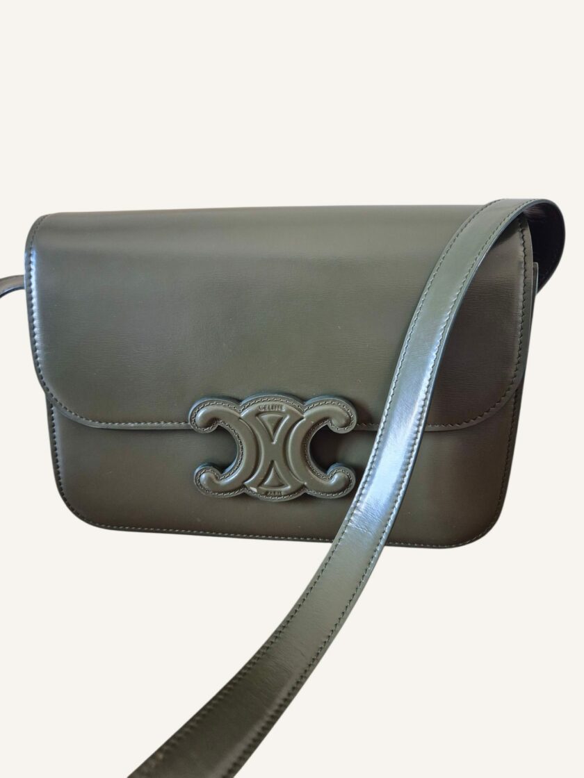 sac Céline Teen cuir kaki état d’usage