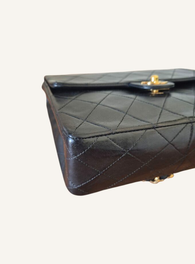 Mini Chanel noir finitions or