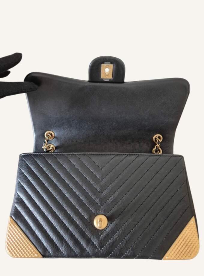 Sac Chanel V stich coins dorés