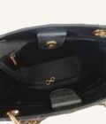 sac Chanel PST cuir caviar noir or