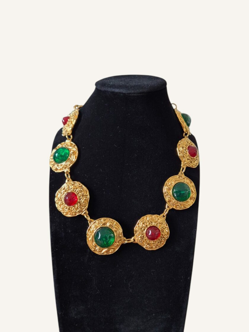 Collier Chanel vintage doré – Image 2