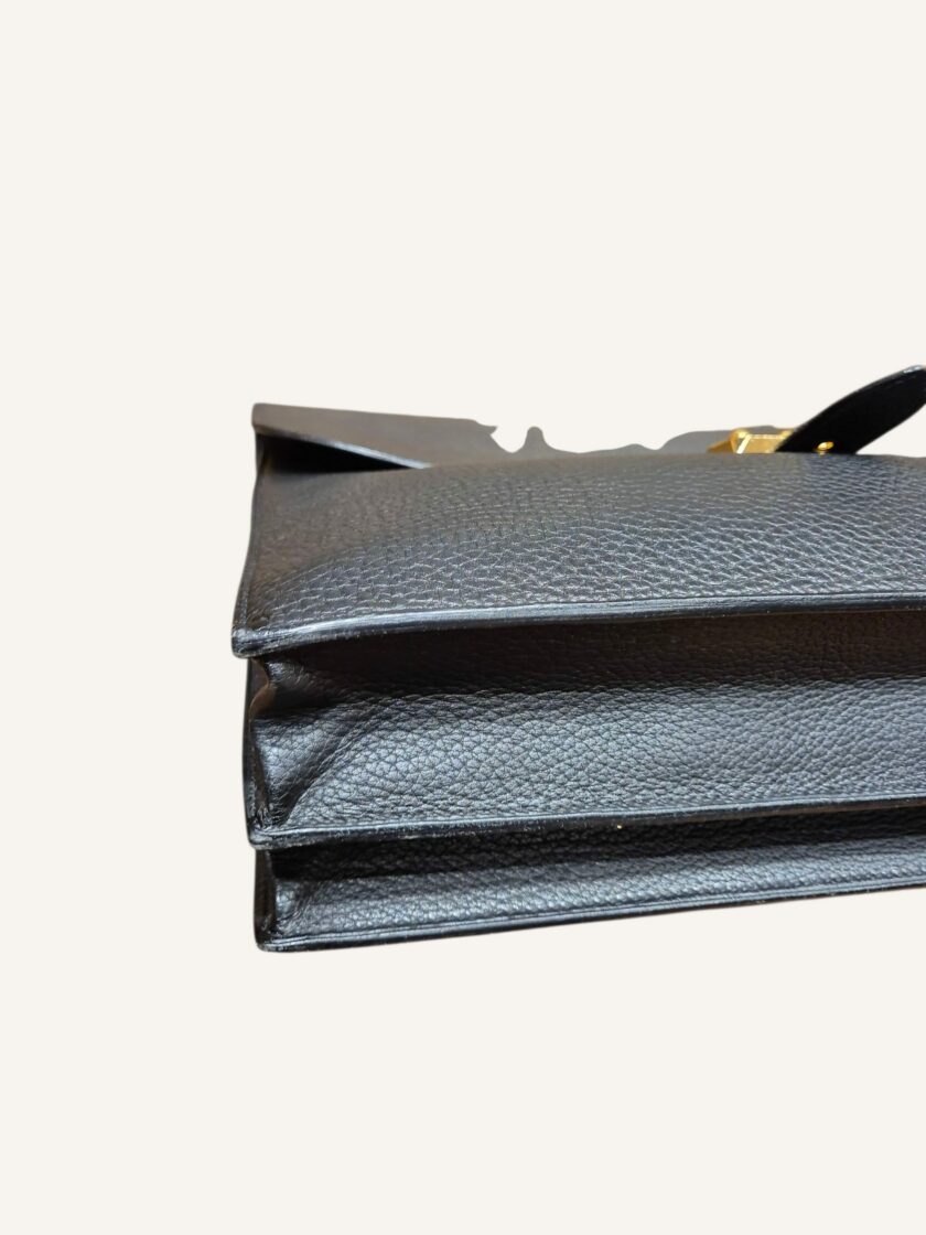 Sac à dépêches Hermès noir cuir ardennes – Image 5