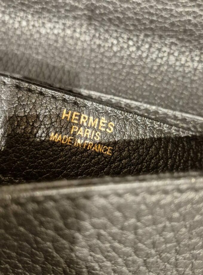 Sac à dépêches Hermès noir cuir ardennes