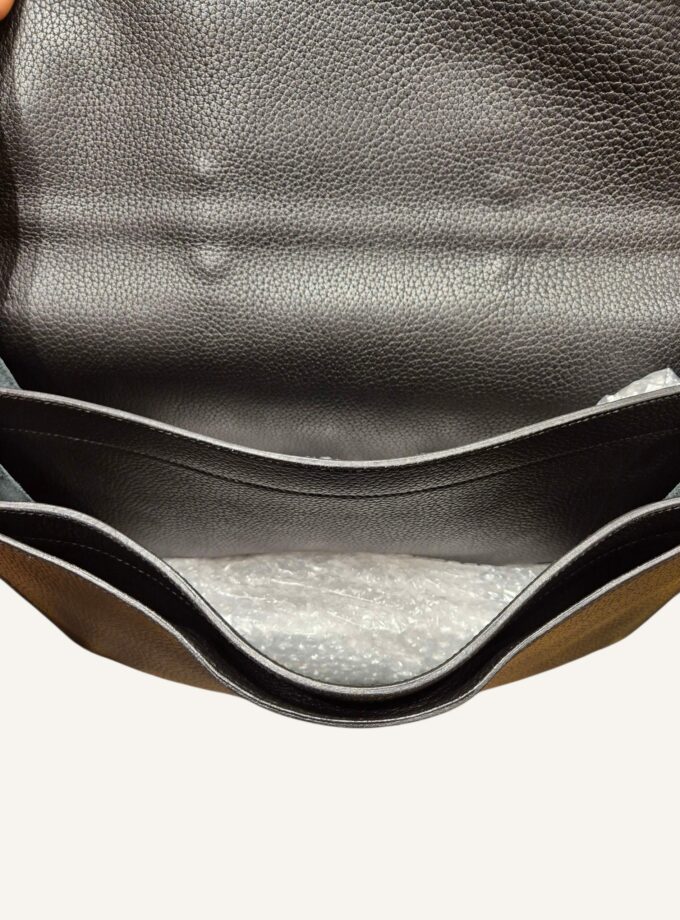 Sac à dépêches Hermès noir cuir ardennes