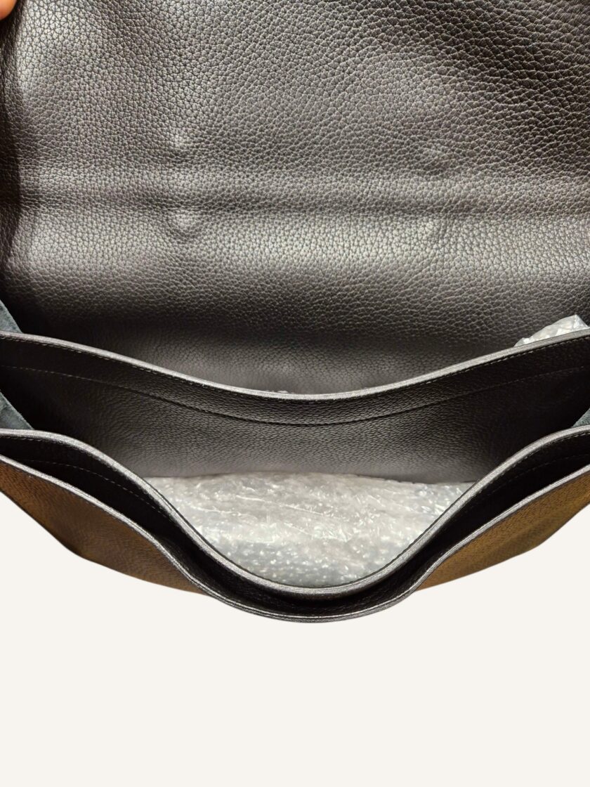Sac à dépêches Hermès noir cuir ardennes – Image 3