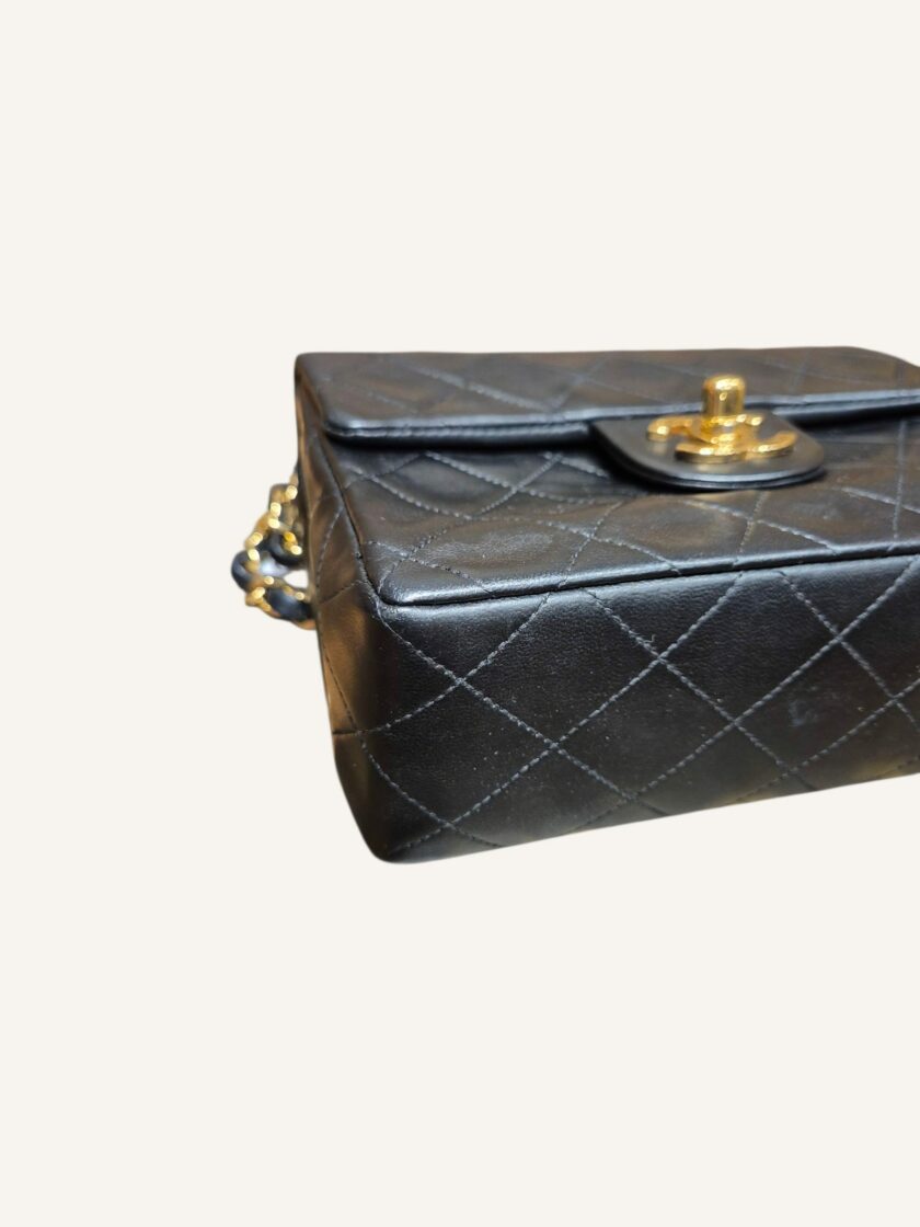 Mini Chanel noir Square cuir agneau – Image 8