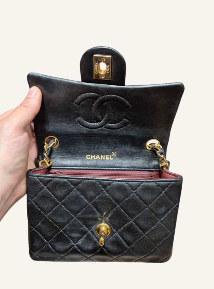 Mini Chanel noir Square cuir agneau