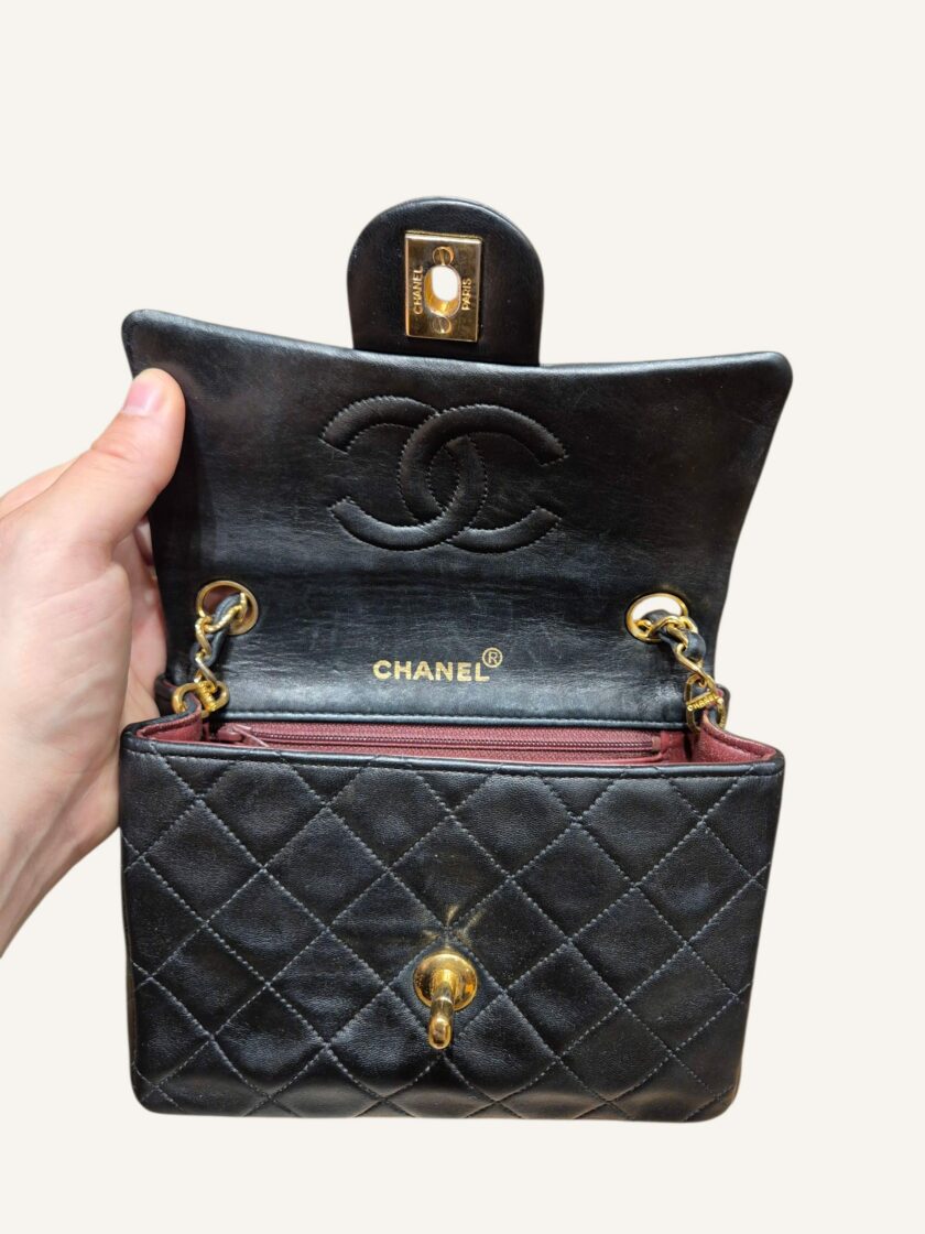 Mini Chanel noir Square cuir agneau – Image 3