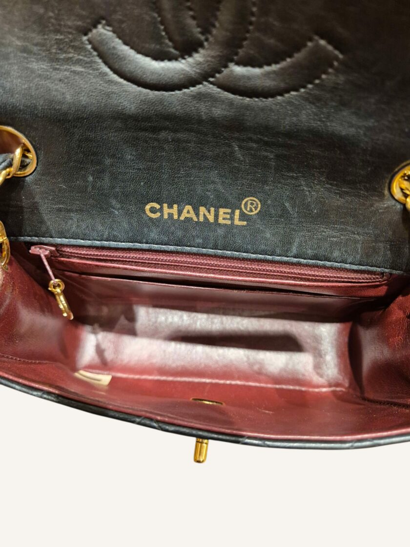 Mini Chanel noir Square cuir agneau – Image 9