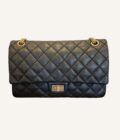 sac Chanel Reissue 2.55 cuir caviar noir or 2016
