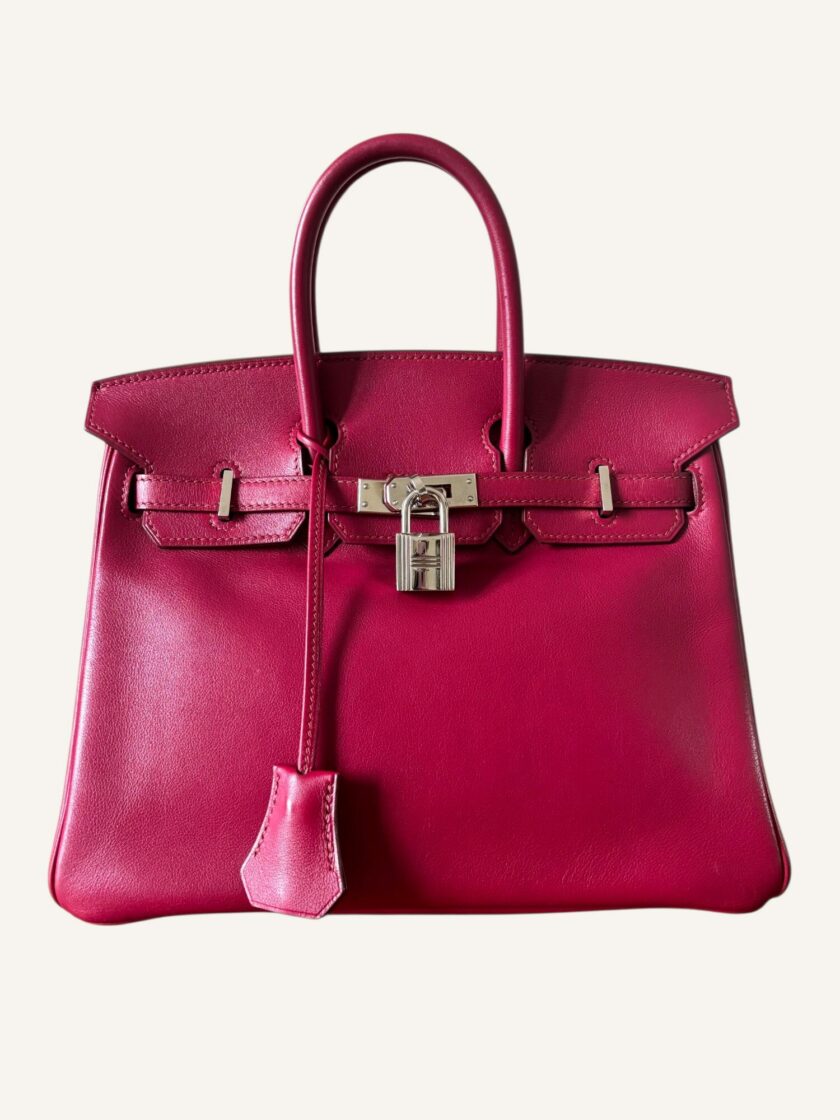 sac Hermès Birkin 25 cuir Swift fuchsia 2010