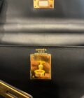 Sac Hermès Kelly 28 box noir – Image 10