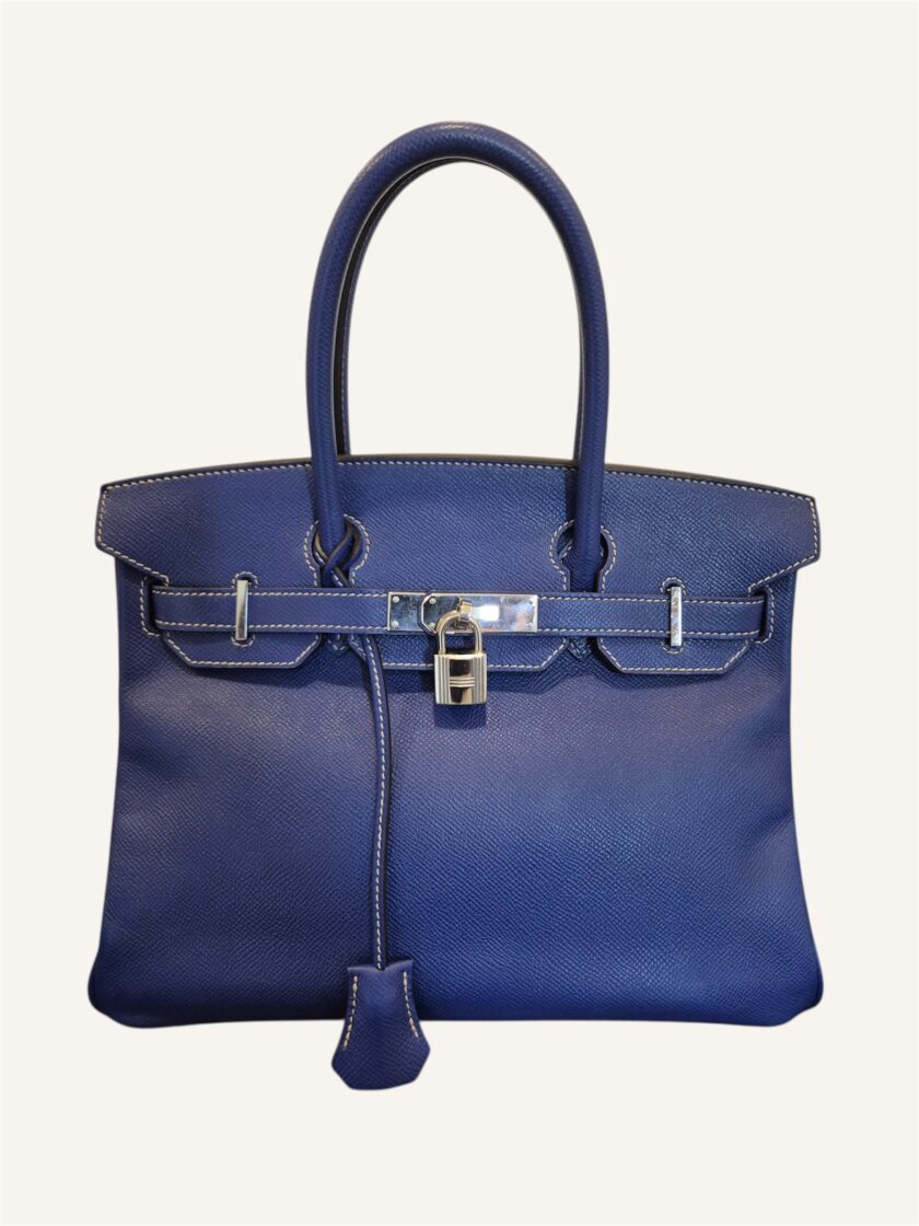 sac Hermès Birkin 30 Epsom bleu électrique Thalassa SPA