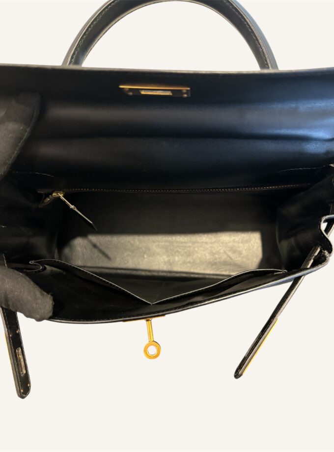 Sac Hermès Kelly 28 box noir