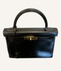 Sac Hermès Kelly 28 box noir – Image 8