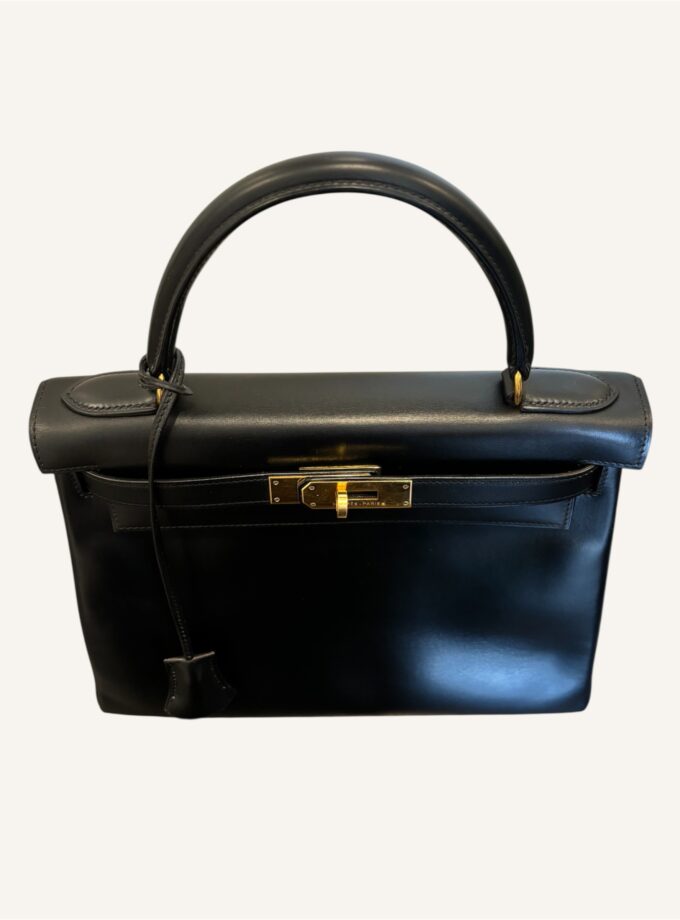Sac Hermès Kelly 28 box noir