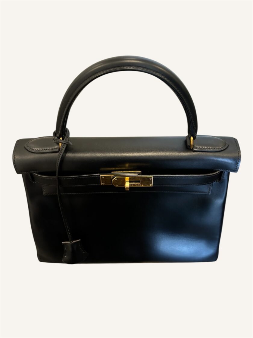 Sac Hermès Kelly 28 box noir – Image 8