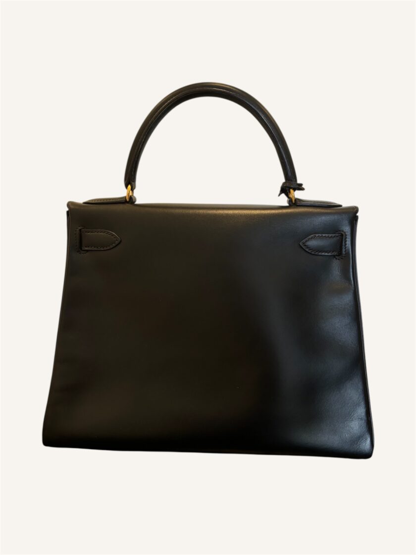 Sac Hermès Kelly 28 box noir – Image 4