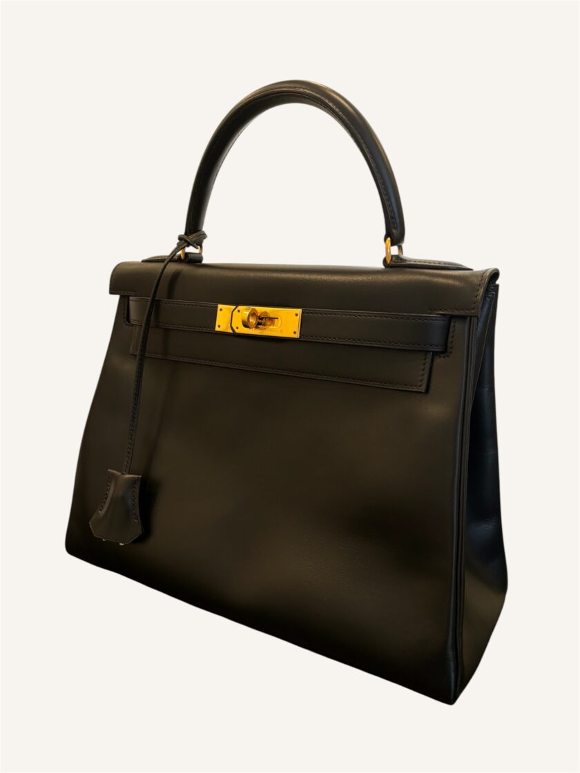 Sac Hermès Kelly 28 box noir – Image 3