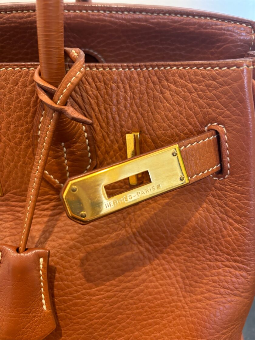 Sac Hermès Birkin 30 Fjord gold – Image 13