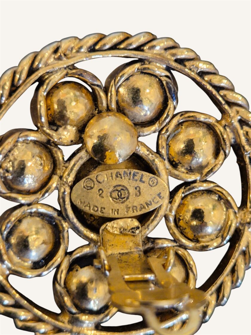 boucles d’oreilles Chanel vintage Gripoix 2003