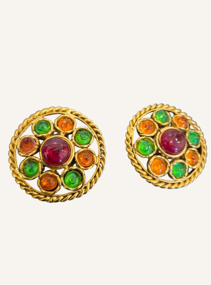 Boucles d'oreilles Chanel vintage gripoix 2003