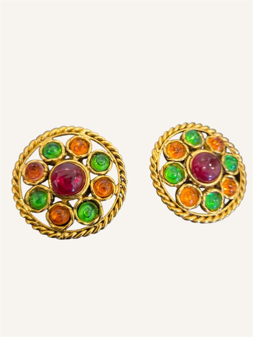 Boucles d'oreilles Chanel vintage gripoix 2003 – Image 3