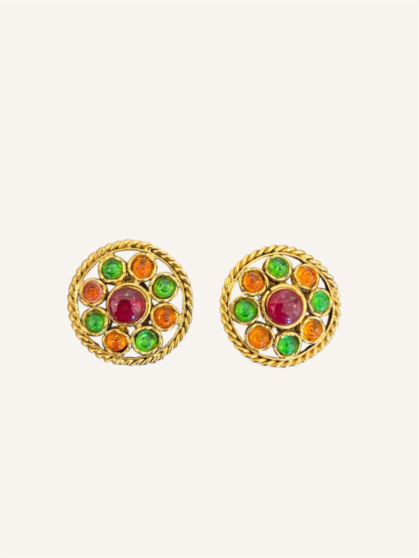 boucles d’oreilles Chanel vintage Gripoix 2003